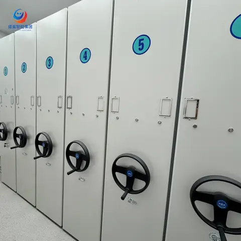 Electric compactor shelving