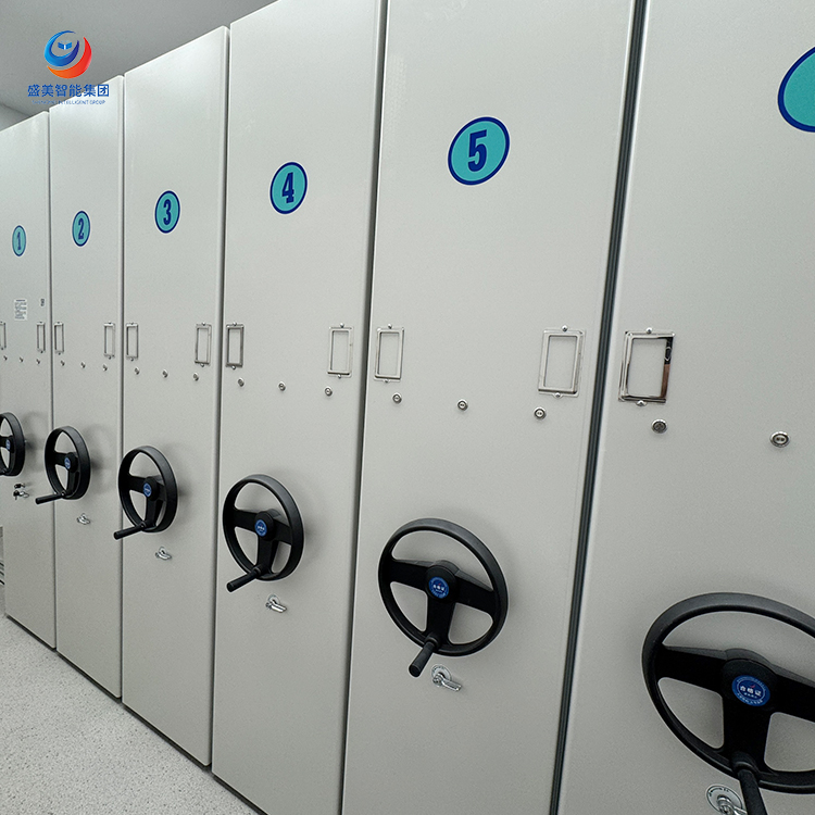Electric compactor shelving