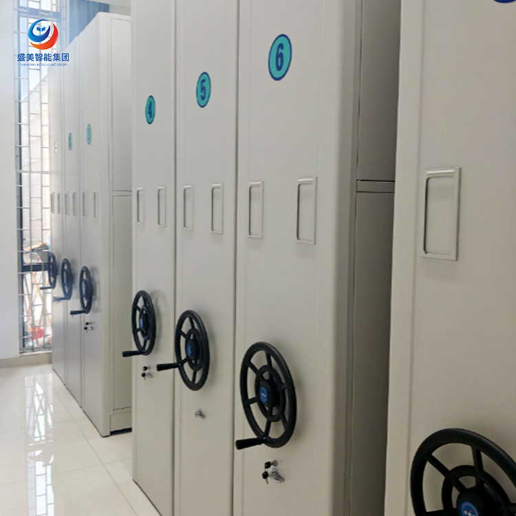 Manual compactor shelving